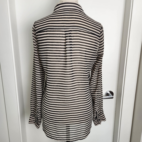 Vintage Sheer Striped Blouse - Picture 8 of 14